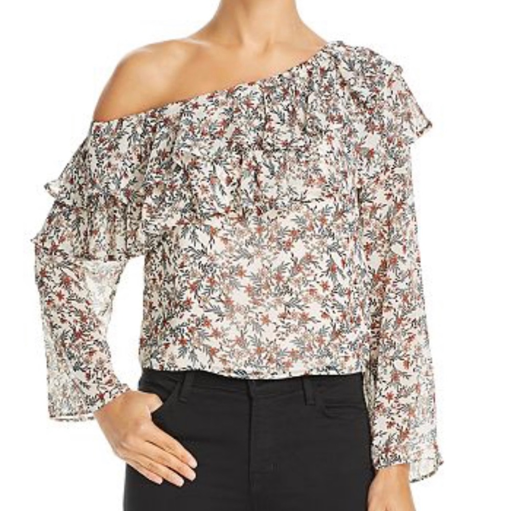 Rebecca Minkoff Asymmetrical Flower Top